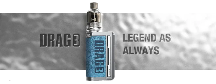 Kit Voopoo Drag 3 Tunisie - Cigarette lectronique 177W + 2 Accu Original  Sony 3000mAh