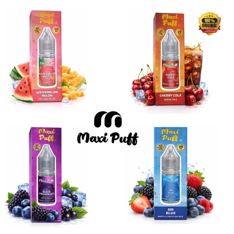 Maxi Puff 10ml 20mg Nicotine Salt – E-liquide Premium pour Pod