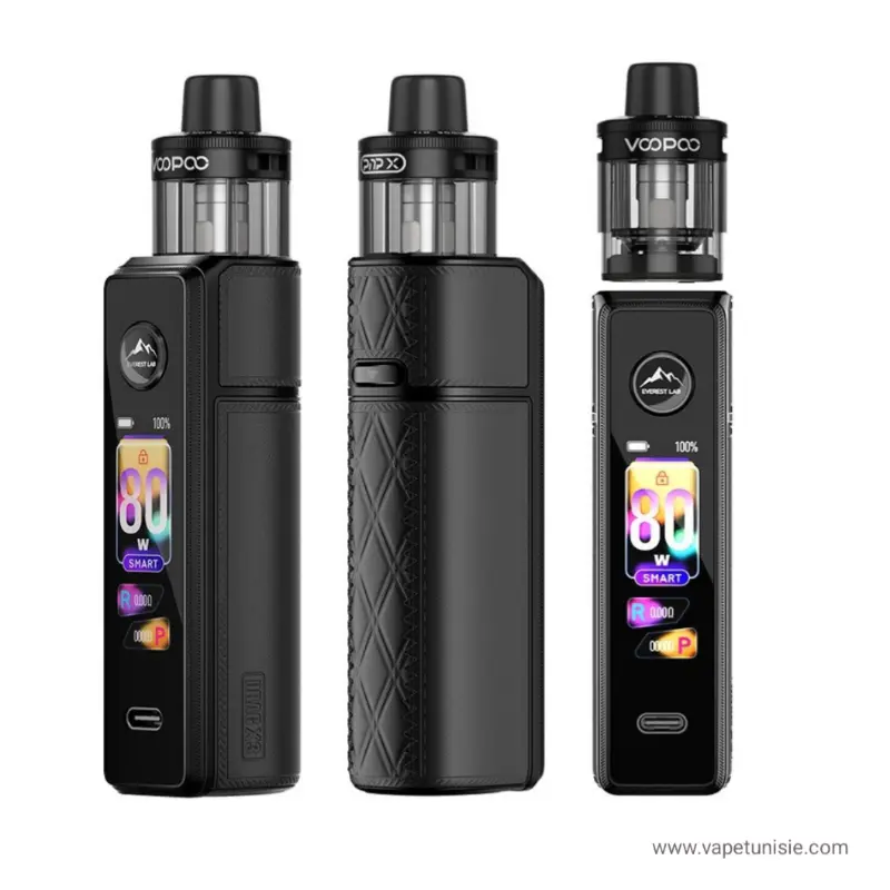 alterner cigarette électronique et cigarette normale Kit Voopoo Drag X Tunisie - Vape Rechargeable + Batterie