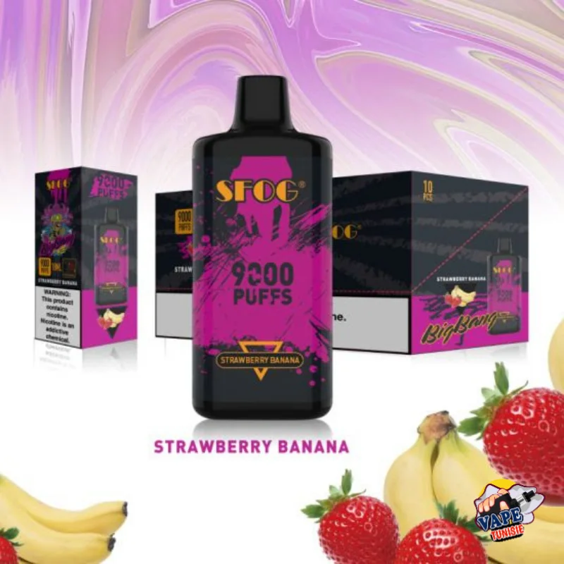 SFOG 9000 puffs Tunisie - Puff jetable Rechargeable