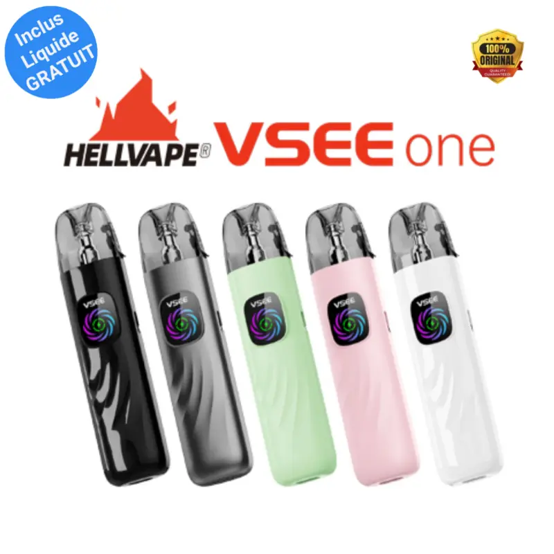 Kit HellVape Vsee One Tunisie - 1000mAh &, 2ml , 0.8