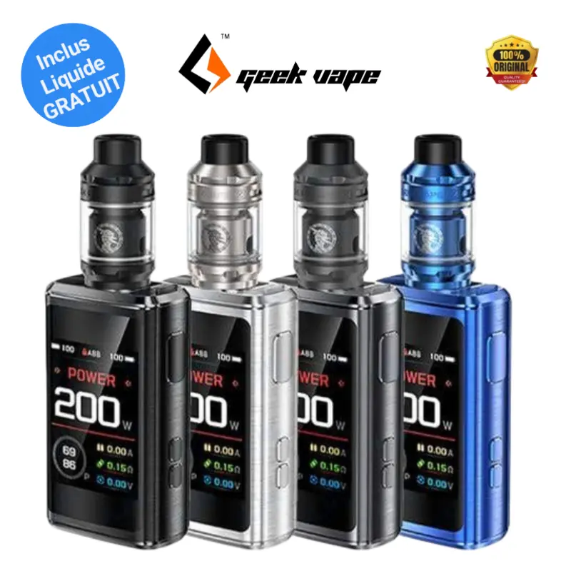 Geek Vape Z200 Tunisie - Kit Complet + 2 Batterie Sony VTC6 Original 3000mAh