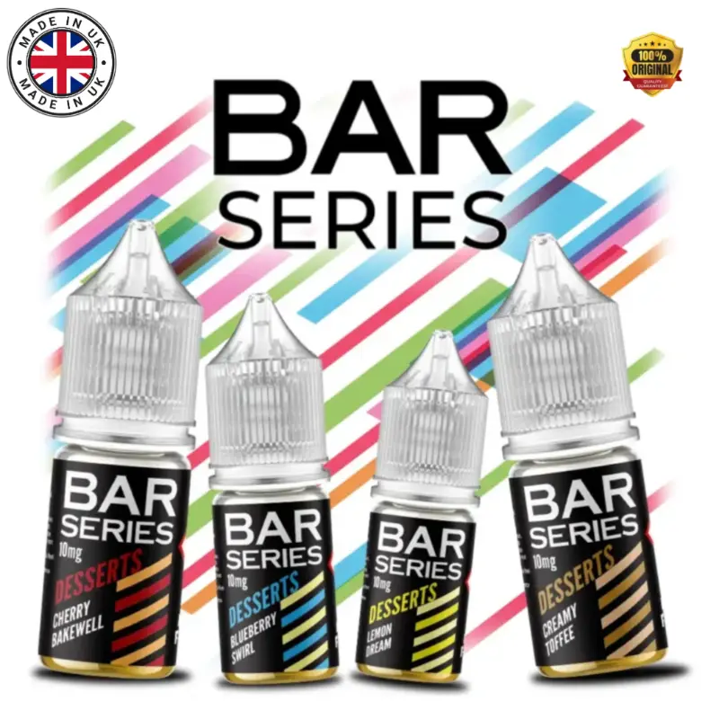 E-Liquide Salt Tunisie - Bar Series 30ml Made in UK, [ 30mg & 50mg Nic ]