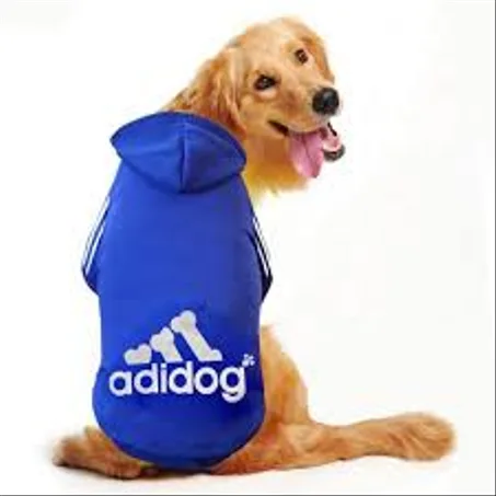 ملابس الحيوانات الأليفة اللون الأزرق داكن  ، Adidog