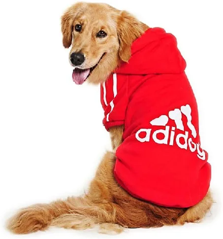 ملابس الحيوانات الأليفة اللون أحمر ، Adidog