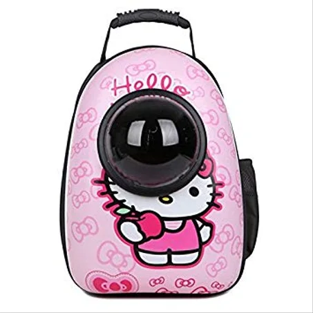 HELLO KITTY 2 حقيبة ظهر لحمل القطط والحيوانات الاليفة الصغيرة اللون وردي