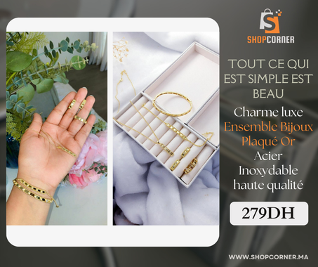 Charme Luxe Ensemble Bijoux Plaqué Or Haute Qualité