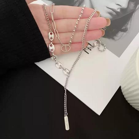 Collier De Nez De Cochon Femme, Chaine En Acier Inoxydable