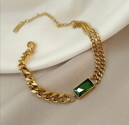 Bracelet En Acier Titane Luxe Leger Exagéré, Tendance 2021