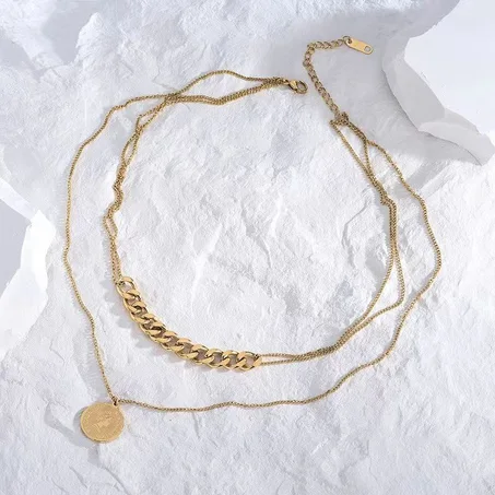 Collier Piece De Monnaie Reine Elizabeth En Acier Inoxydable