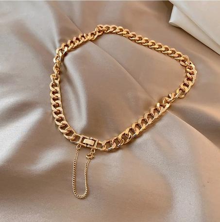 Chaine De Clavicule Hip-Hop Luxe Légère, Collier En Acier Inoxydable