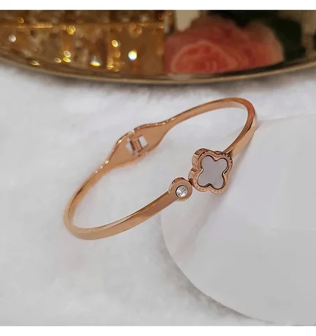 Bracelet Van Cleef, Gourmette En Acier Inoxydable