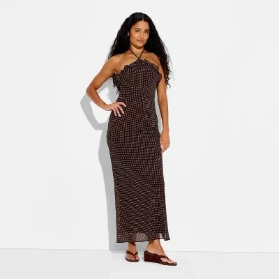 Robe Maxi Fluide à Volants et Dos Nu - Style Boho Élégant