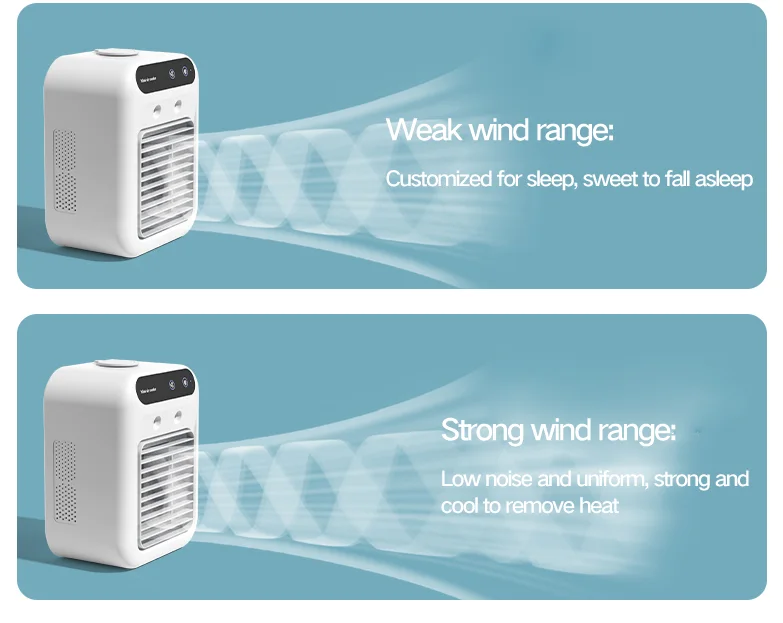 Mini Climatiseur Portable USB & Humidificateur 3-en-1 - Fraîcheur Instantanée