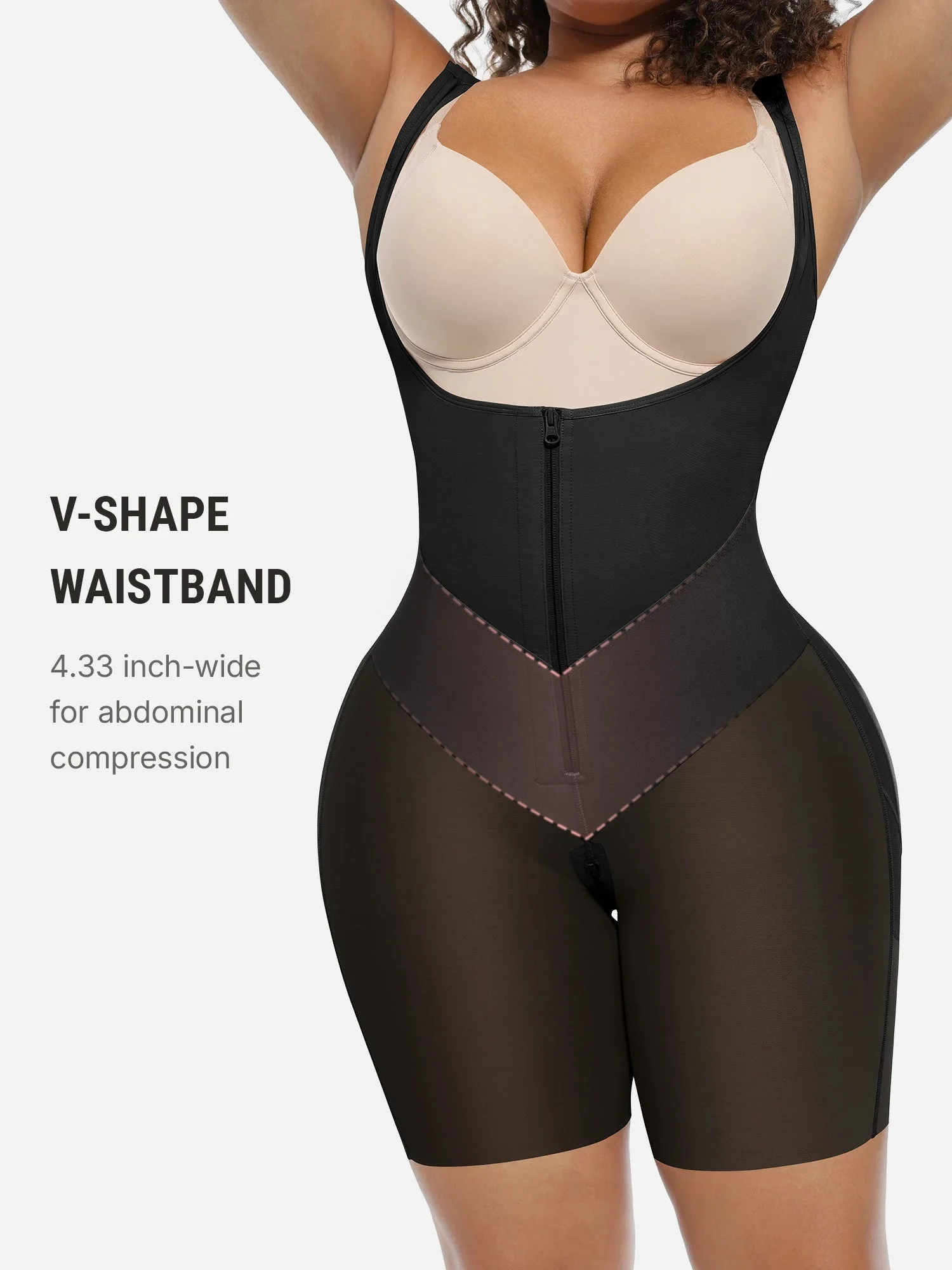 Faja sculptante intégrale pour femme, taille haute, avec rembourrage fessier, effet push-up, style colombien