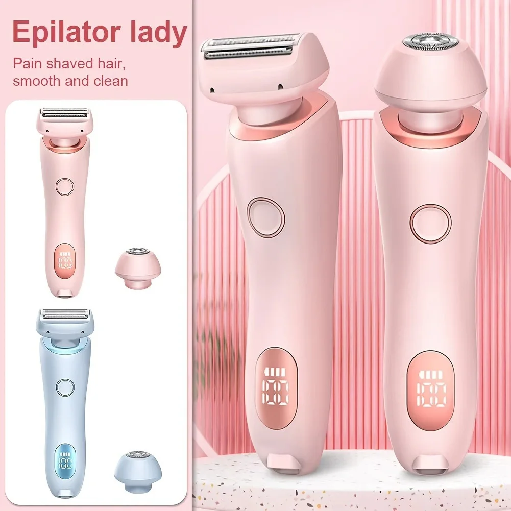 Tondeuse corporelle électrique double tête pour femmes, professionnelle, sans fil, rechargeable, étanche