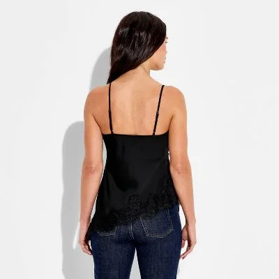 Débardeur en dentelle, style élégant, camisole française, vêtement blanc sans manches, col en V, chemisier d'été