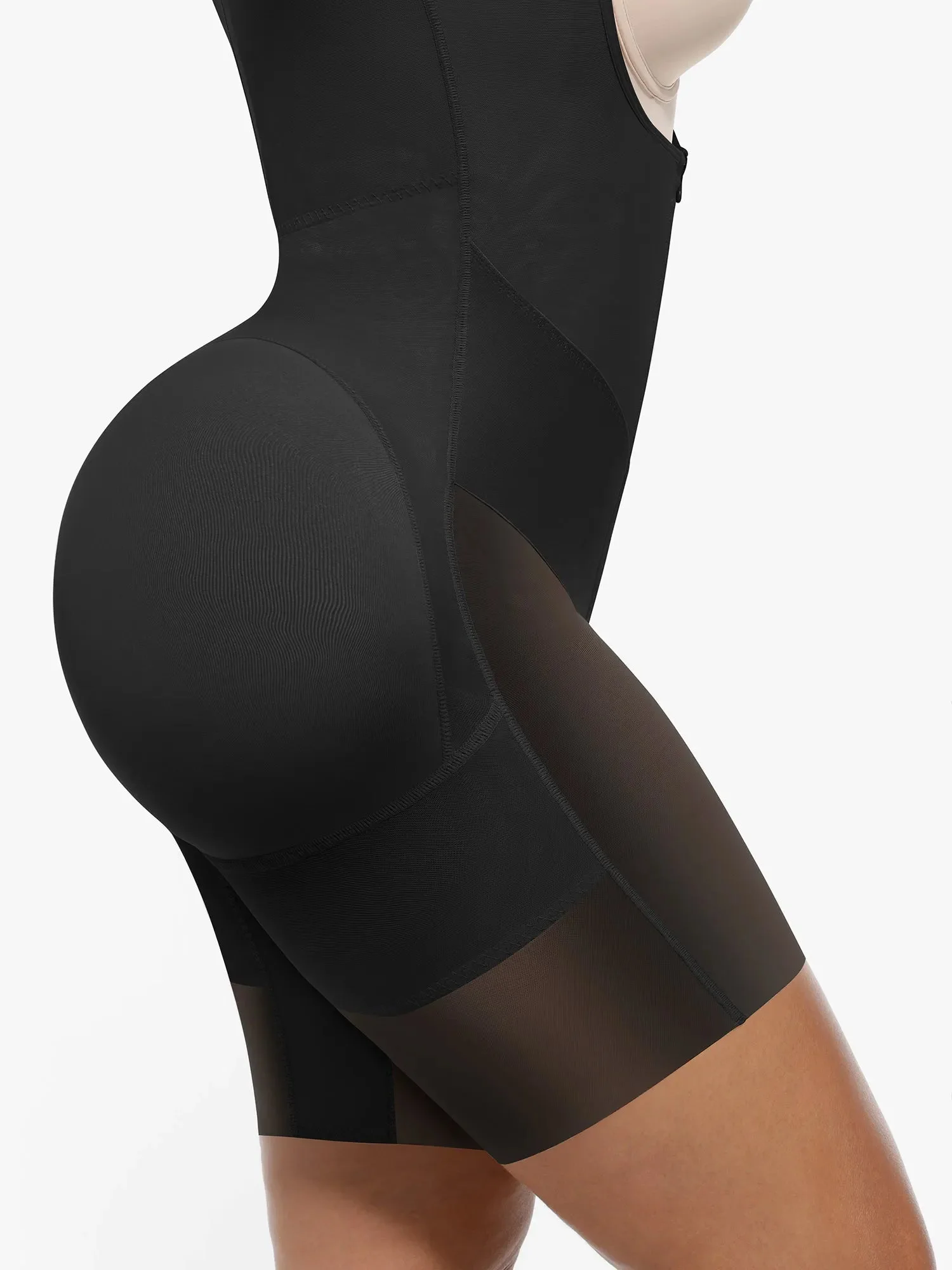 Faja sculptante intégrale pour femme, taille haute, avec rembourrage fessier, effet push-up, style colombien