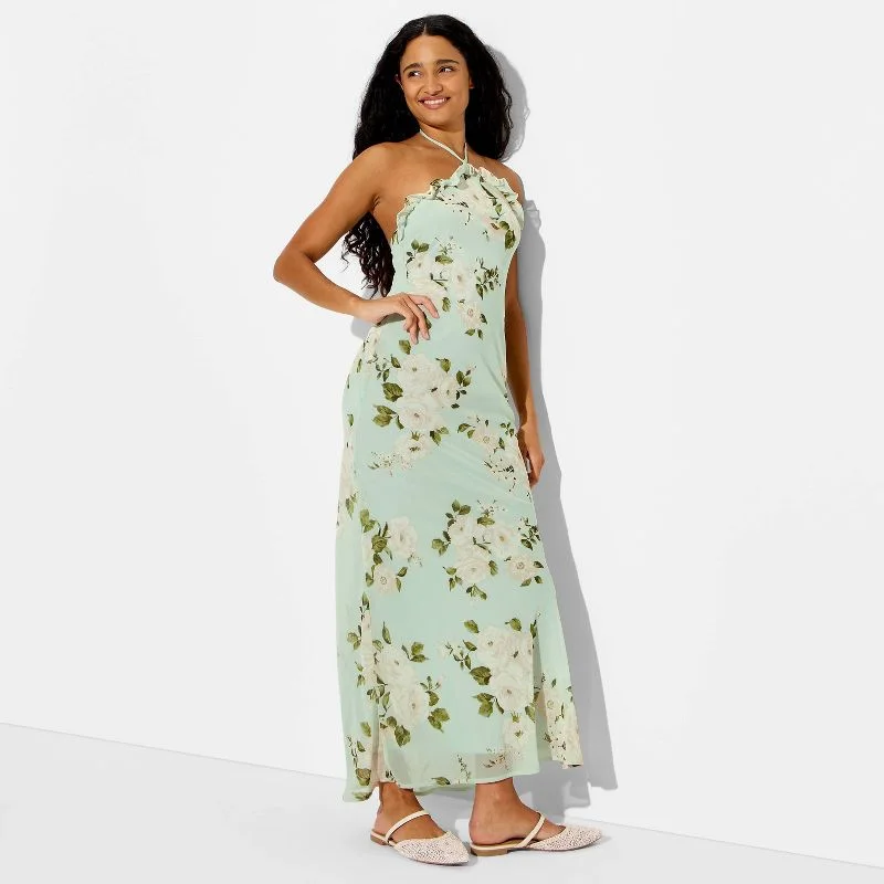 Robe Maxi Fluide à Volants et Dos Nu - Style Boho Élégant