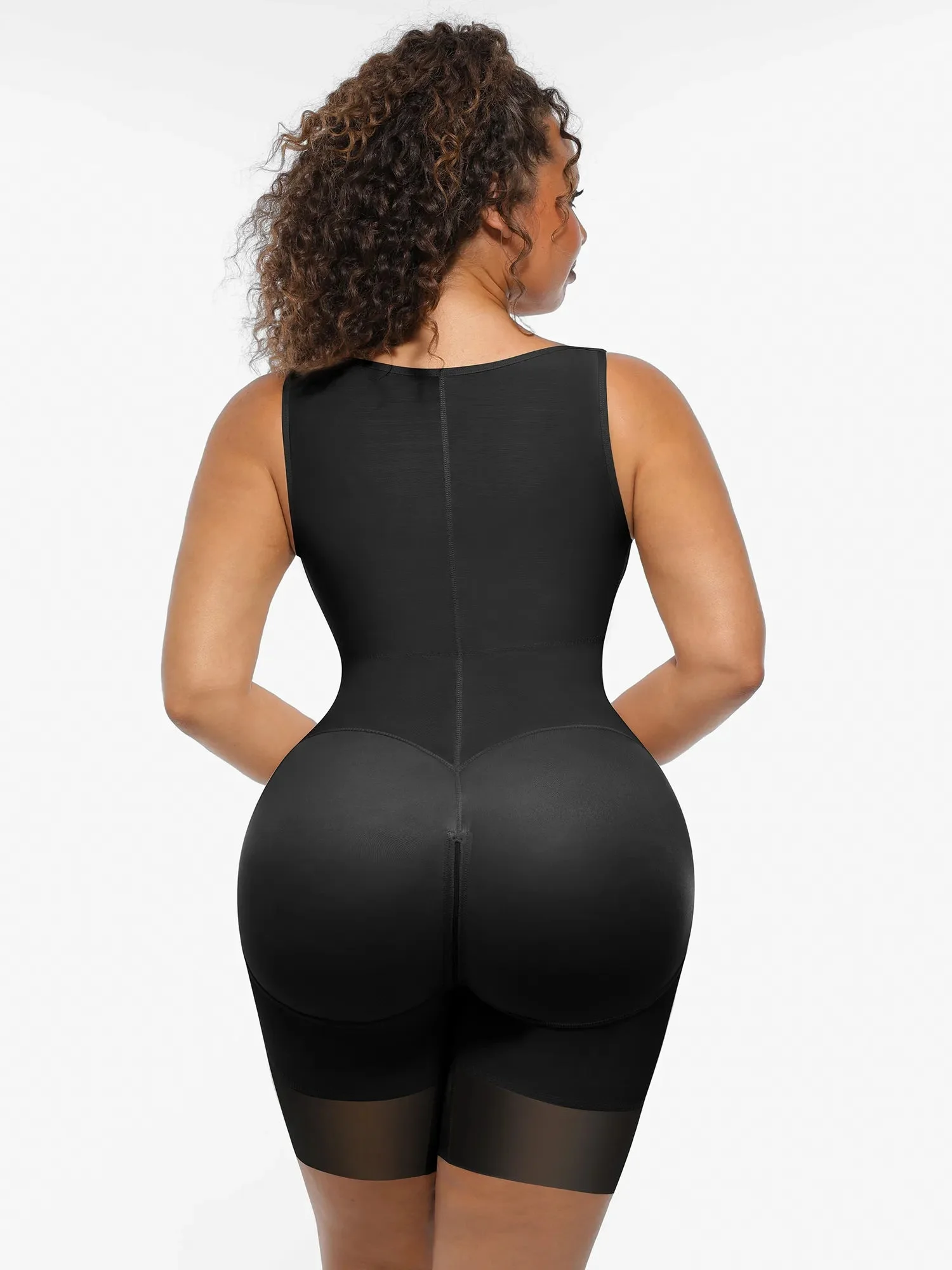 Faja sculptante intégrale pour femme, taille haute, avec rembourrage fessier, effet push-up, style colombien