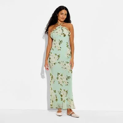 Robe Maxi Fluide à Volants et Dos Nu - Style Boho Élégant