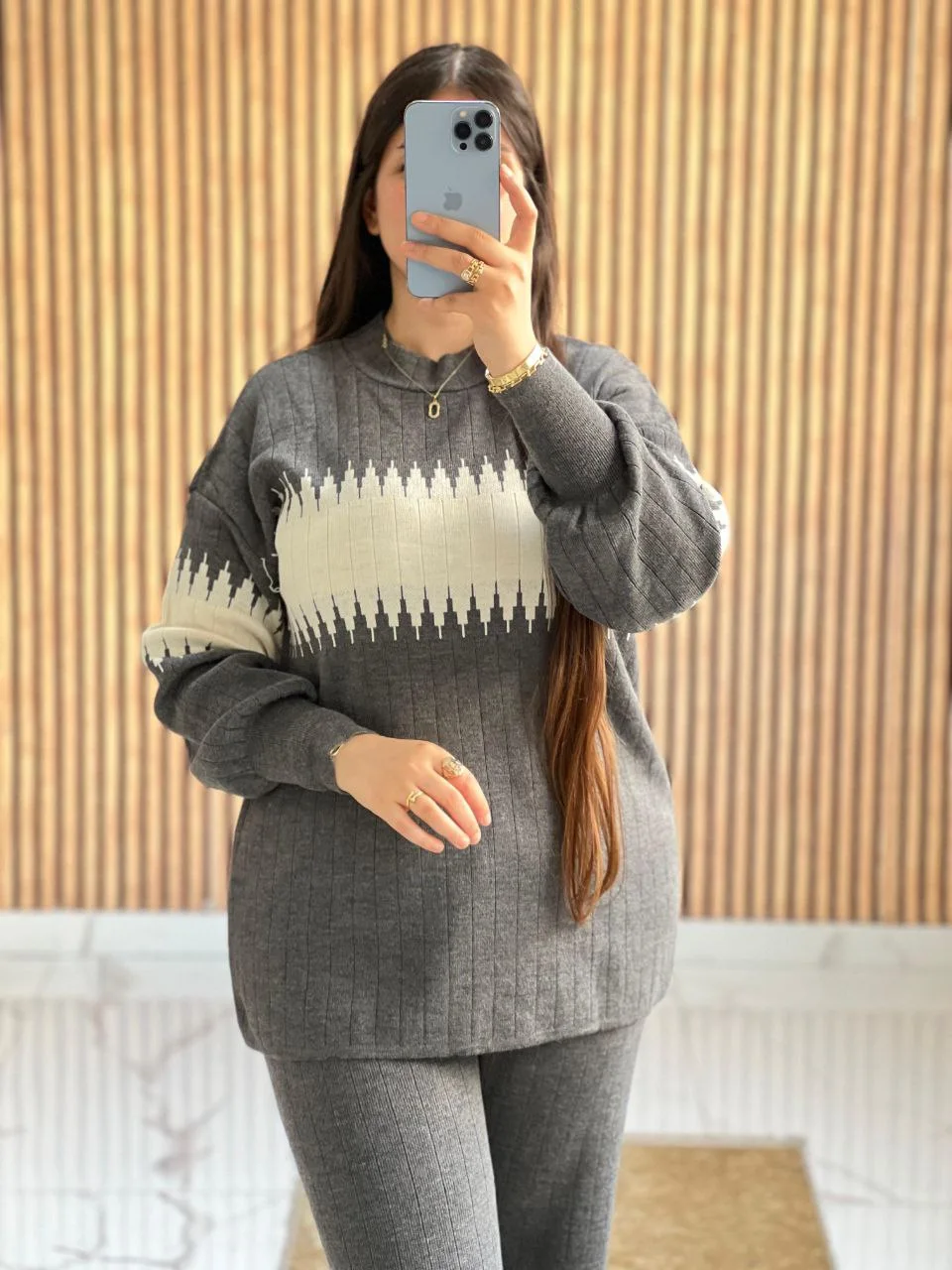 Ensemble sapin la maille douce