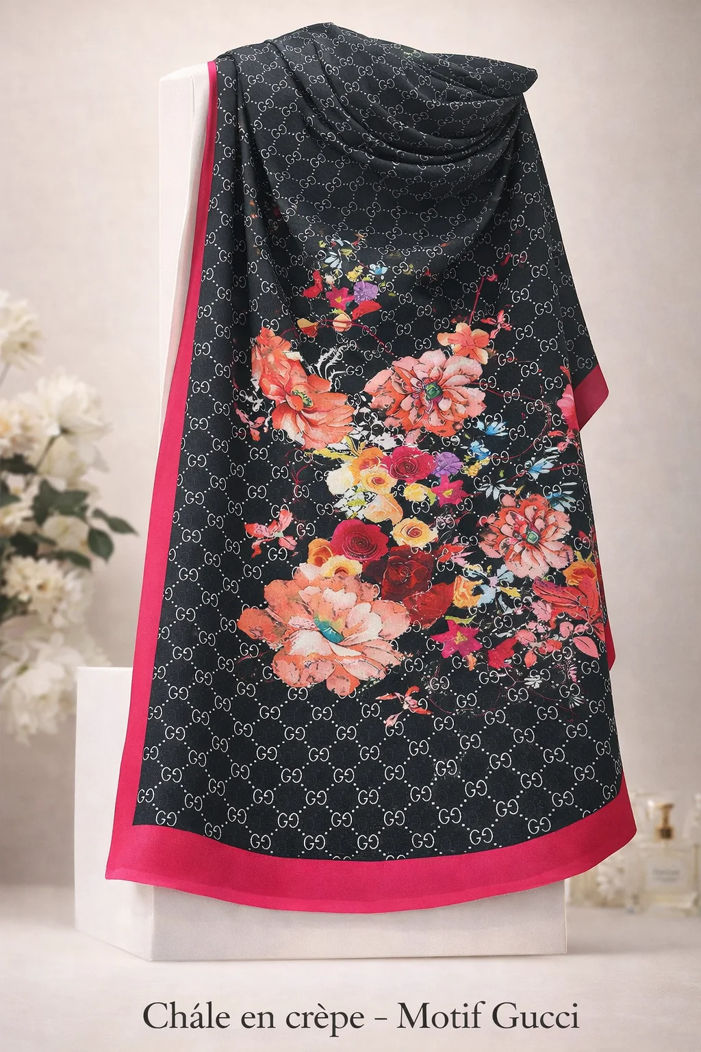 châles en crêpe GG