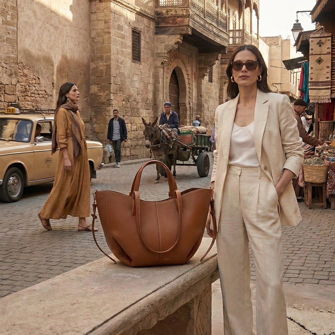 Le Grand Cabas Sculptural - Édition Camel Grainé