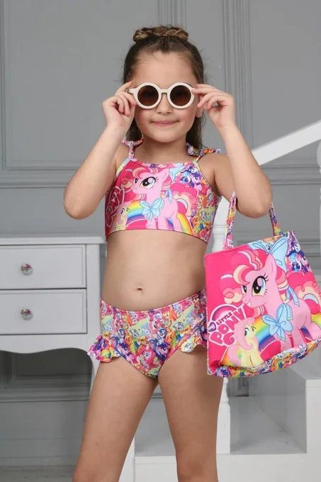 bikini fillette my little pony+sac
