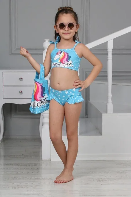 bikini fillette unicorn+sac