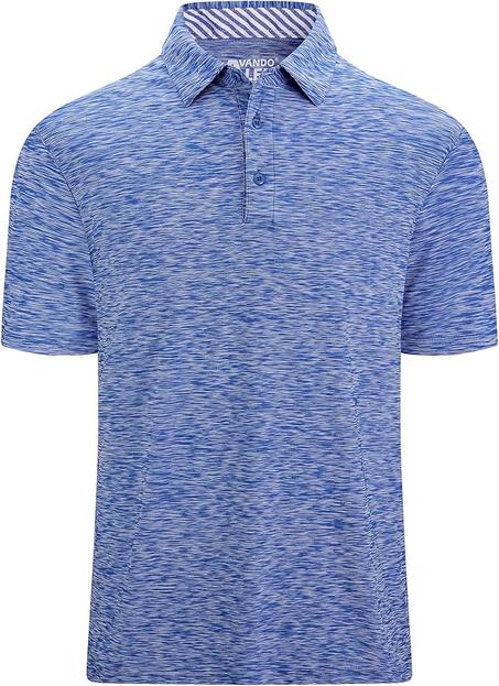 Alex Vando - Camisa de golf para hombre con absorción de humedad, de secado rápido, manga corta, informal, tipo polo