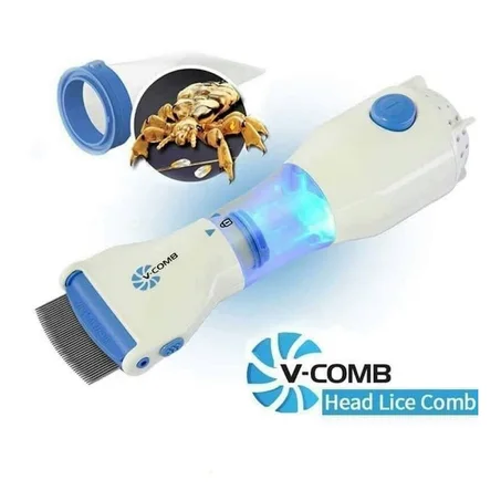 مشط مضاد للقمل  4 فلترات  V COMB Peigne Aspirateur Solution Anti Poux