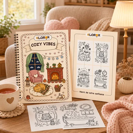كتاب تلوين للكبار Cozy Vibes | Colorax