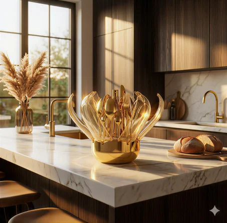 الفخامة الذهبية في مطبخك ✨