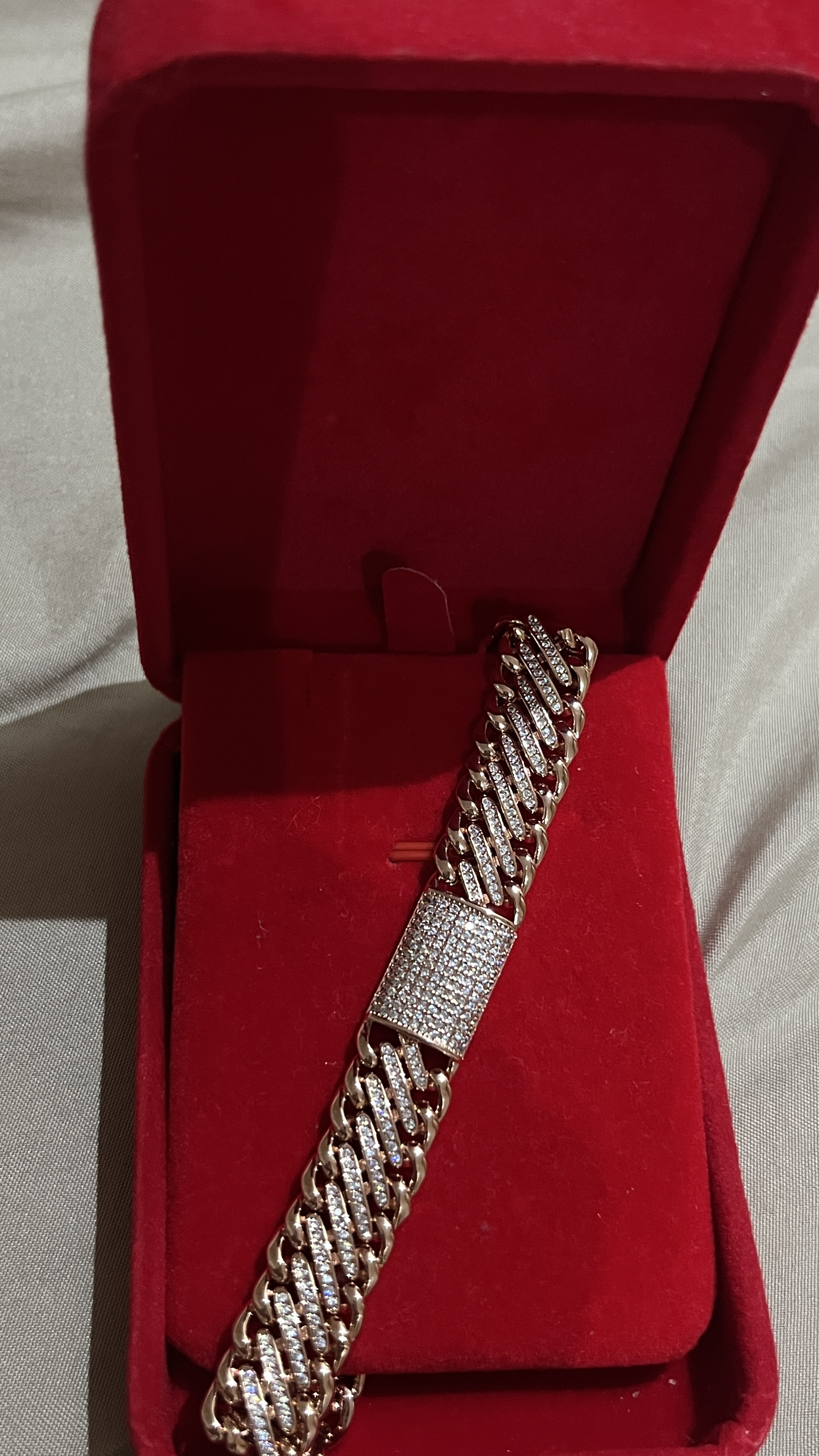 Bracelet Gourmette Doré Rose en Acier Inoxydable – Style Chic & Brillant