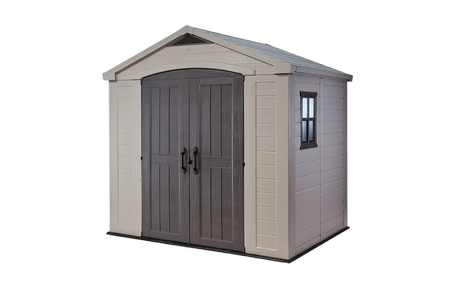 Factor 8x6 Storage Shed - Brown