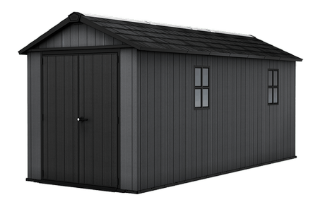 Newton Plus 7.5x17 Storage Shed - Graphite