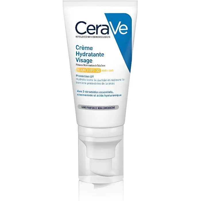 Cerave Crème Hydratante Visage SPF30 52Ml TU Blanc
