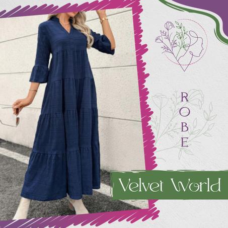 SHEIN – Haut/Robe texturé à manches évasées et ourlet volanté