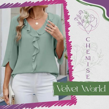 Blouse Verte Élégante