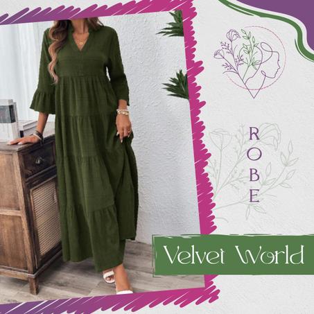 SHEIN LUNE – Robe texturée à manches évasées & volants