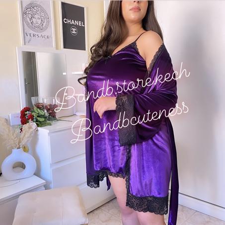 Nuisette Peignoir en Velours de Soie