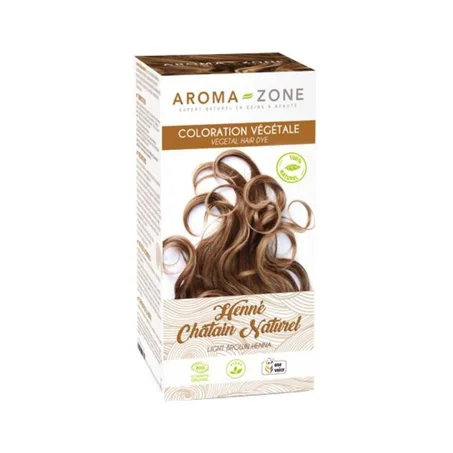 COLORATION VÉGÉTALE HENNÉ CHÂTAIN NATUREL BIO 200g Aroma zone