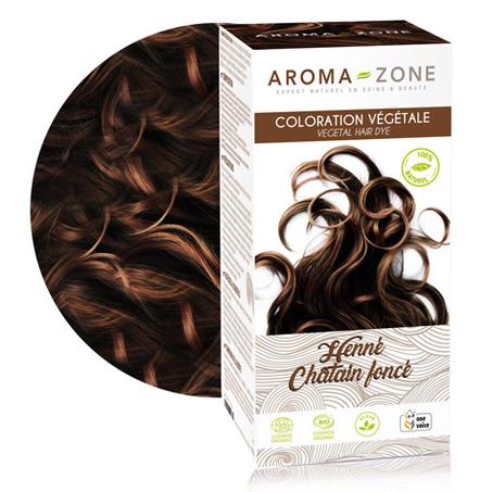 COLORATION VÉGÉTALE HENNÉ CHÂTAIN FONCÉ BIO 200g Aroma zone