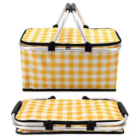 سلة تسوق ونزهات قابلة للطي – خفيفة، أنيقة، وسهلة الاستخدام