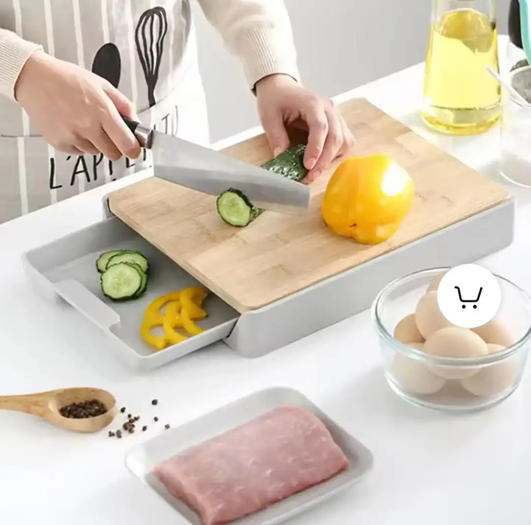 لوح تقطيع 2 في 1 مع درج