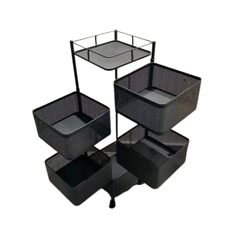 رفوف تخزين دوارة  سلة تخزين  360 درجة،  حامل الخضروات، لا حاجة للتثبيت