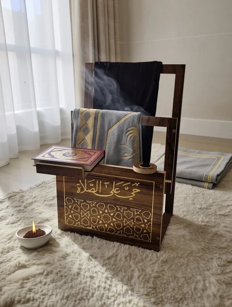 منظم سجادة والمصحف والمبخرة