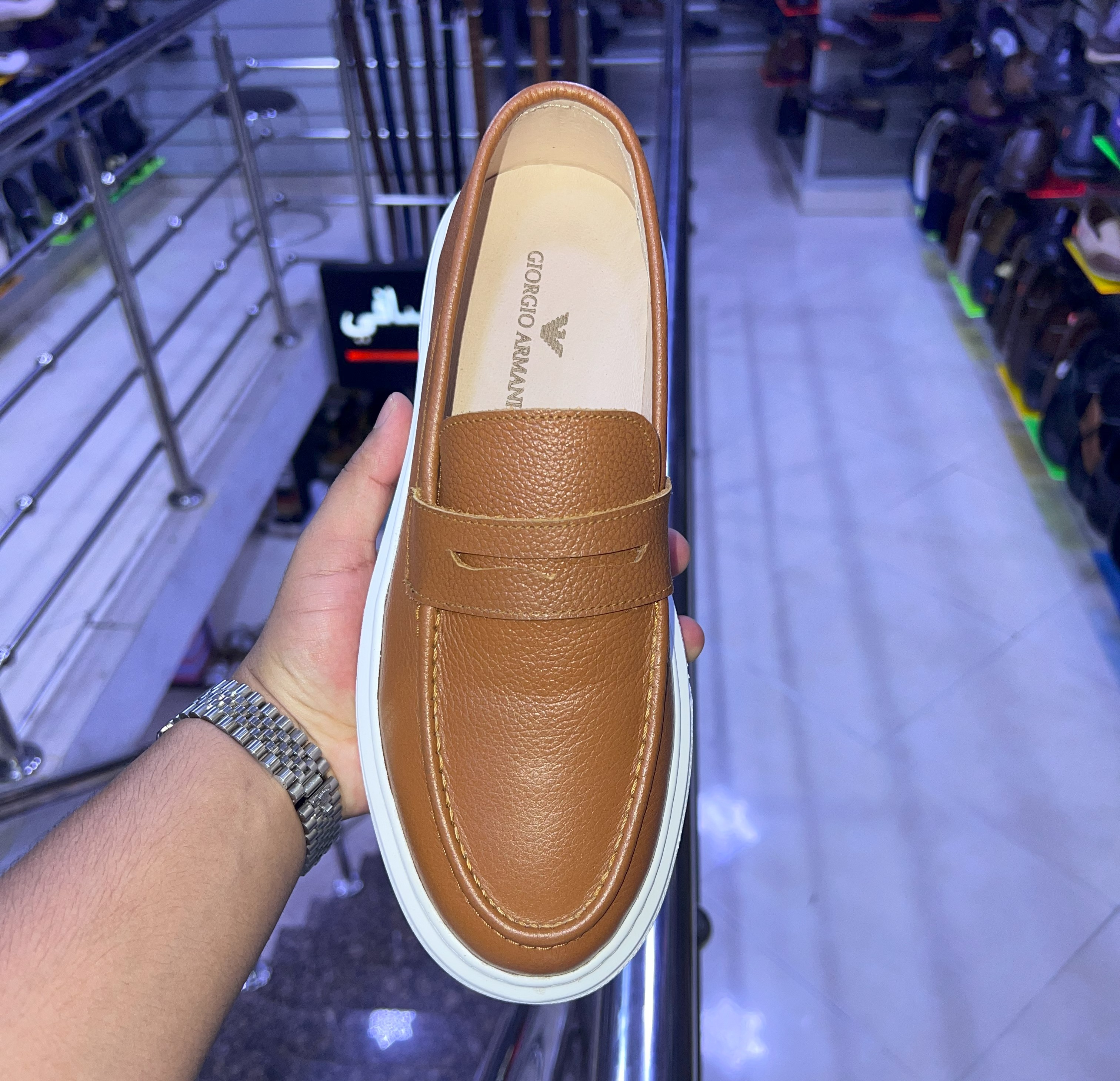 Baskets cuir 100%