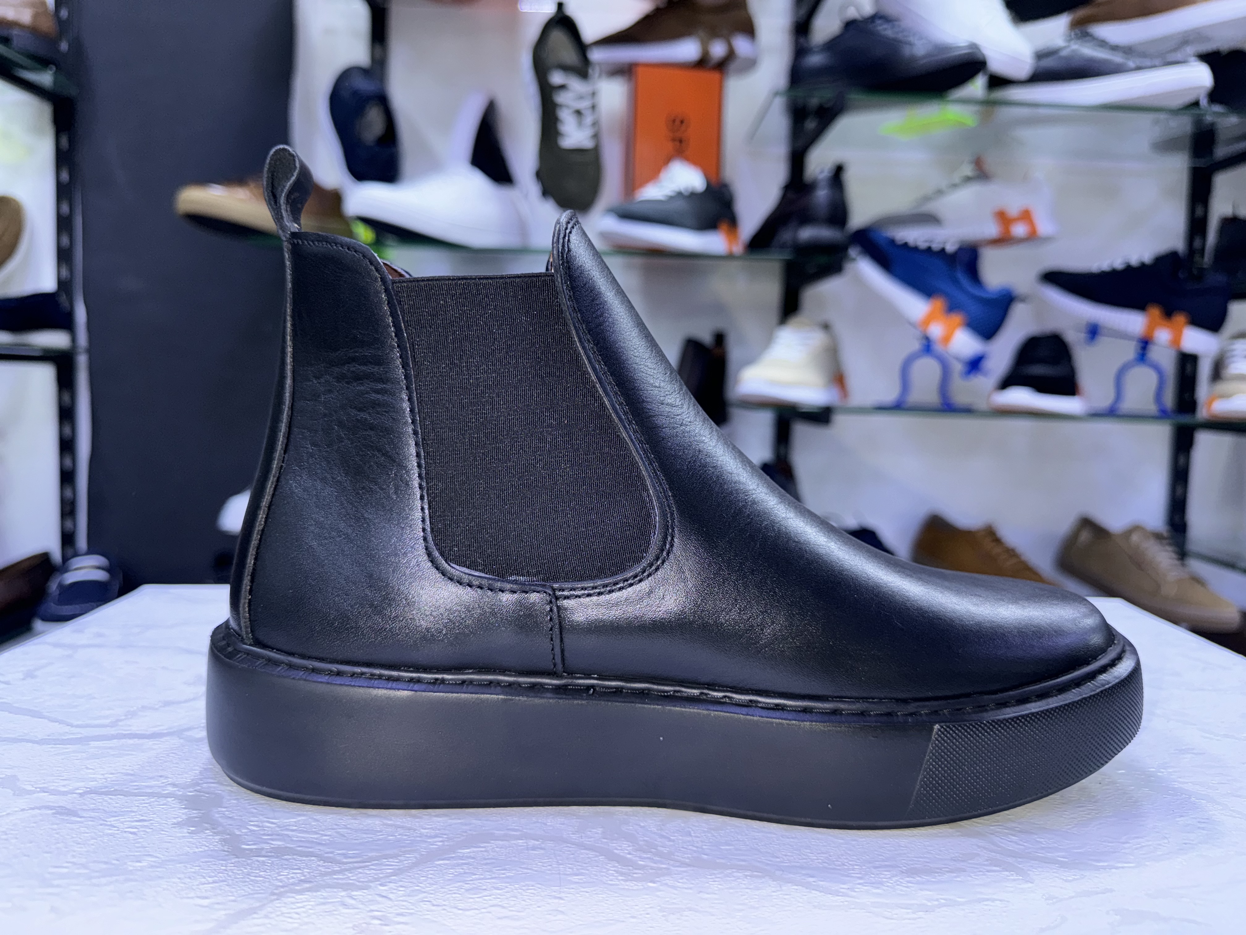Baskets boots  Hommes 100 % cuir